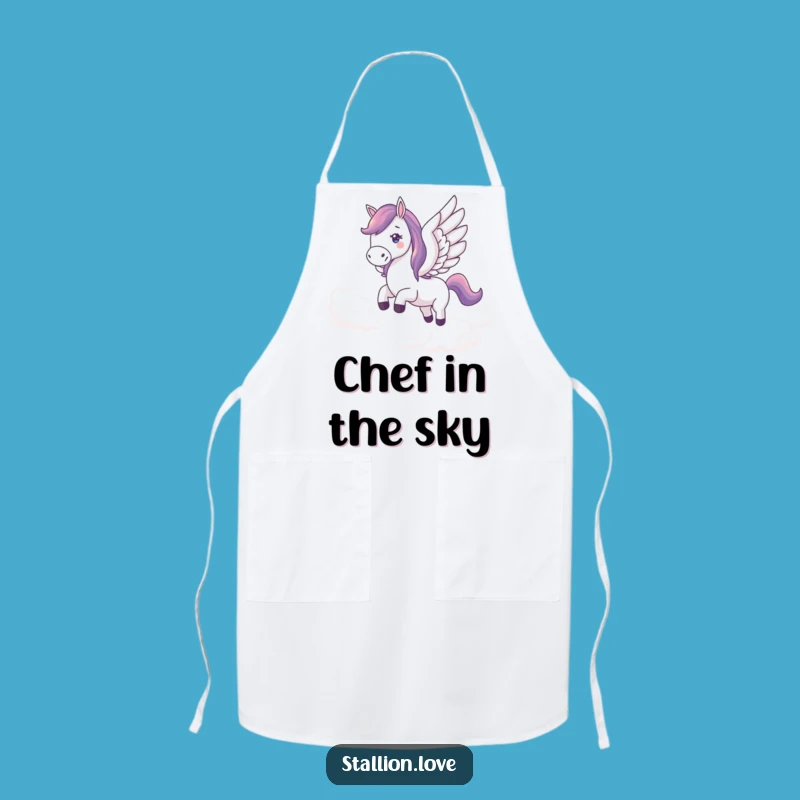 Funny Winged Horse Apron: Cook with Magical Flair
