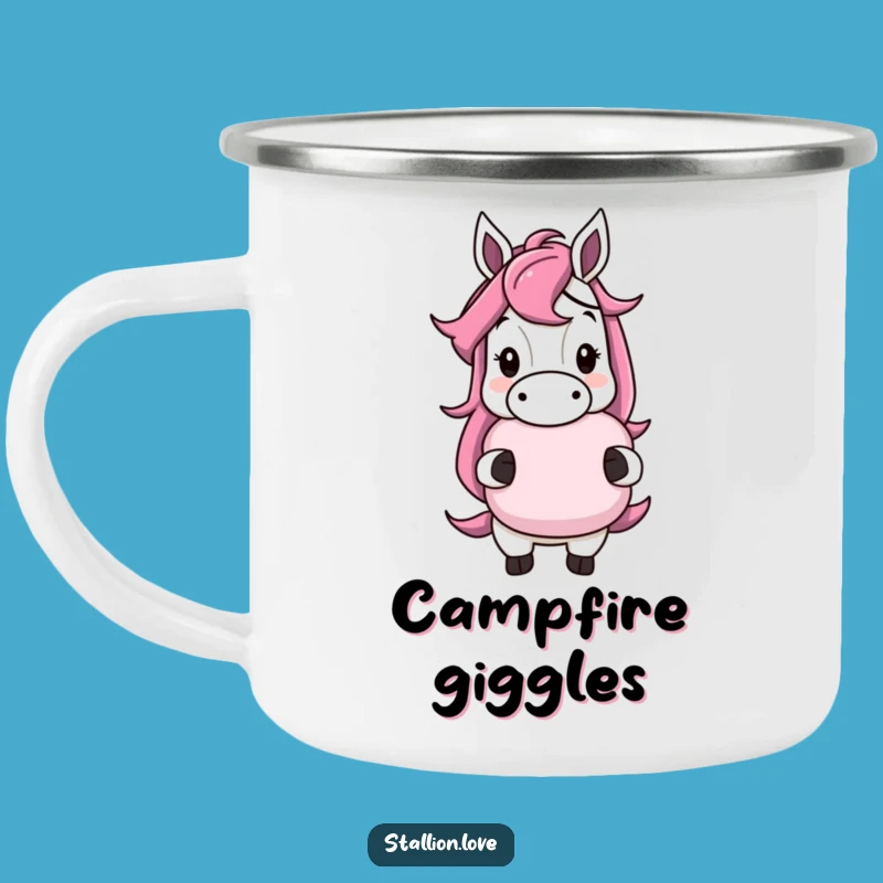 Funny Horse Whoopee Cushion Camping Mug: Prankster Adventures with Hilarious Sips