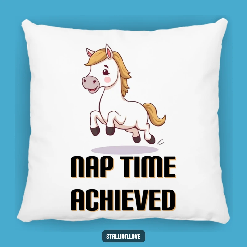 Funny Horse Stumble Pillow: Cozy Comfort with Equestrian Comedy