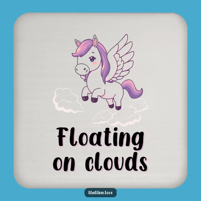 Funny Winged Horse Coaster: Protect Surfaces with Fantasy