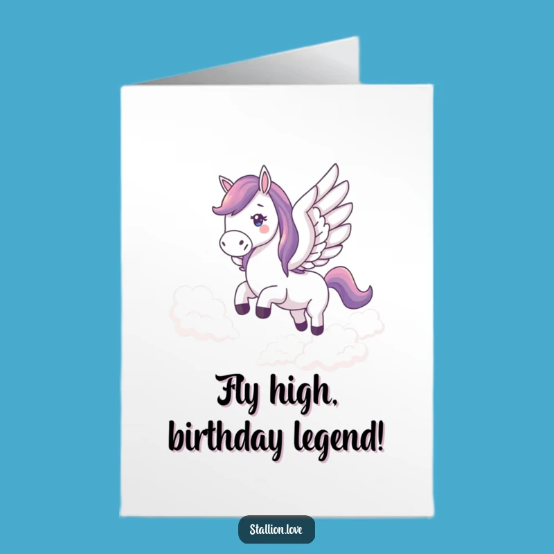 Free Printable Horse Birthday Card - Winged Wonder Downloadable Gift!