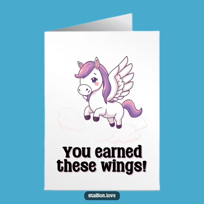 Free Printable Horse Congrats Card - Soaring Success Downloadable!