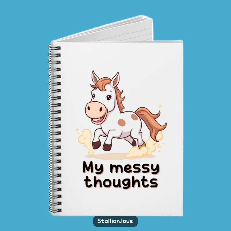 Funny Horse Dust Notebook - Grinning Equestrian Ideas Journal Gift